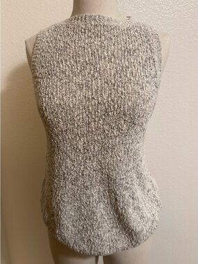 Neutral Gray Sleeveless Knit Sweater Tank
